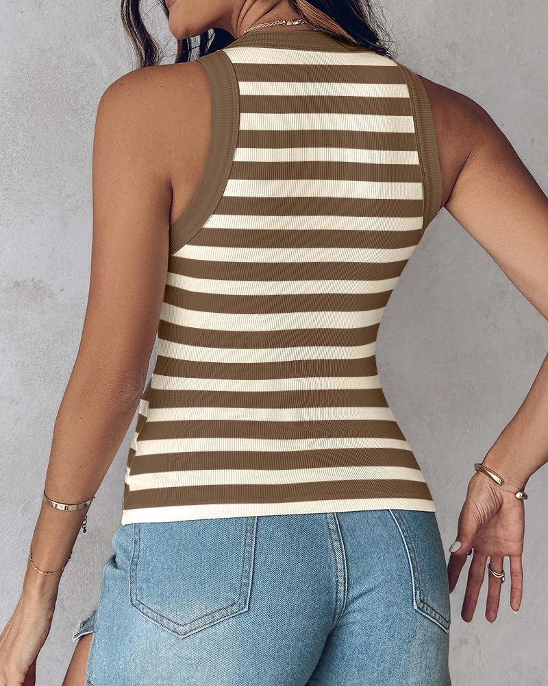 Womens Built-in Bra Terry Towelling Lined Crewneck Tank Top