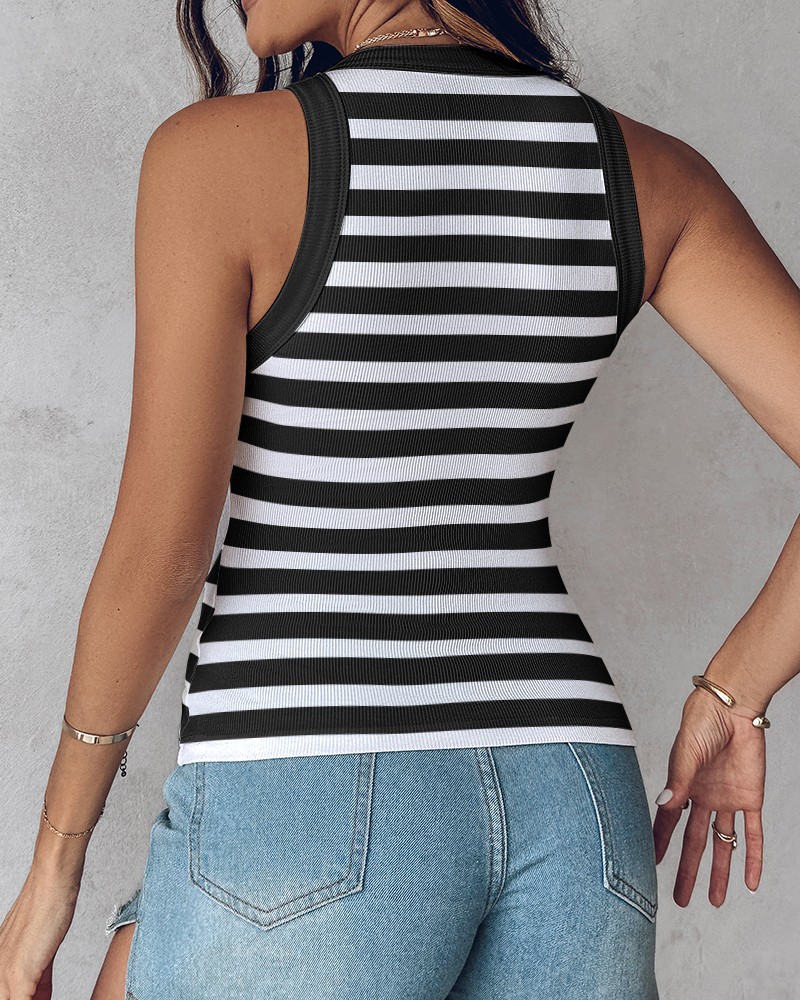 Womens Built-in Bra Terry Towelling Lined Crewneck Tank Top