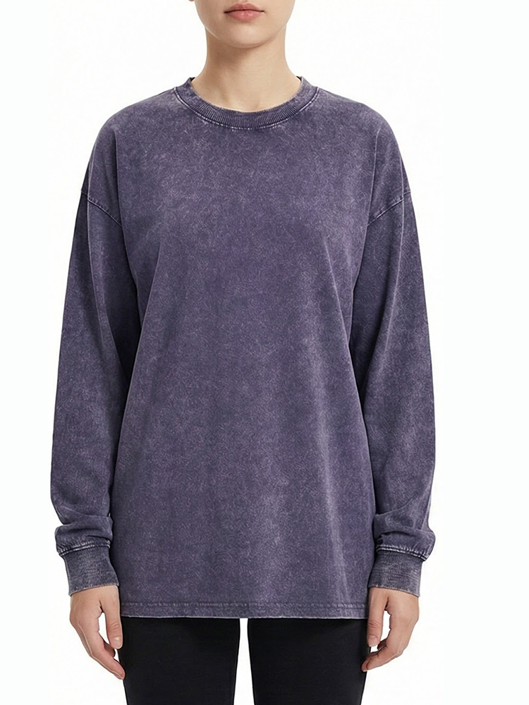 Women's Stone Wash Loose Fit Sweatshirt (Buy 2 Free Shipping)