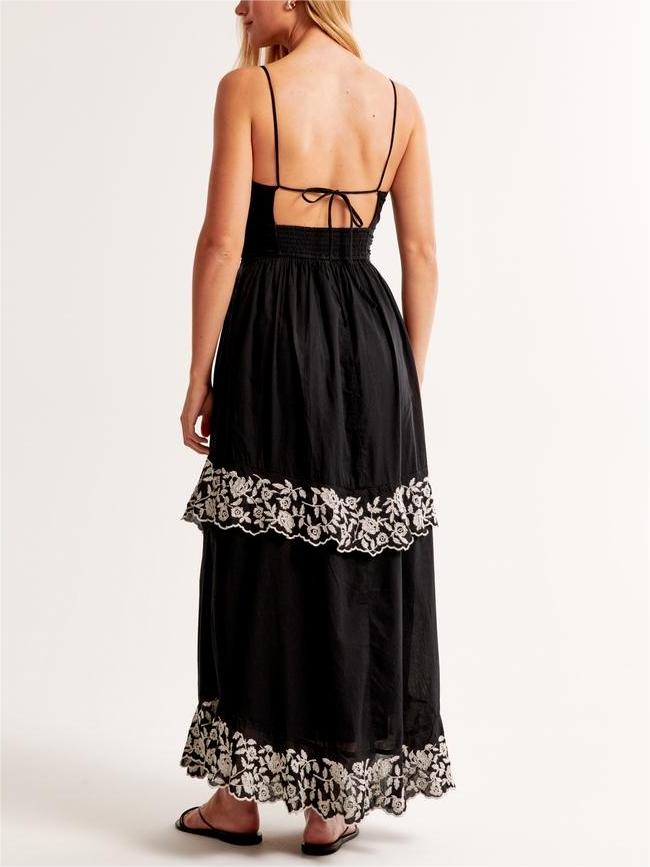 Women Tiered Ruffle Maxi Dress