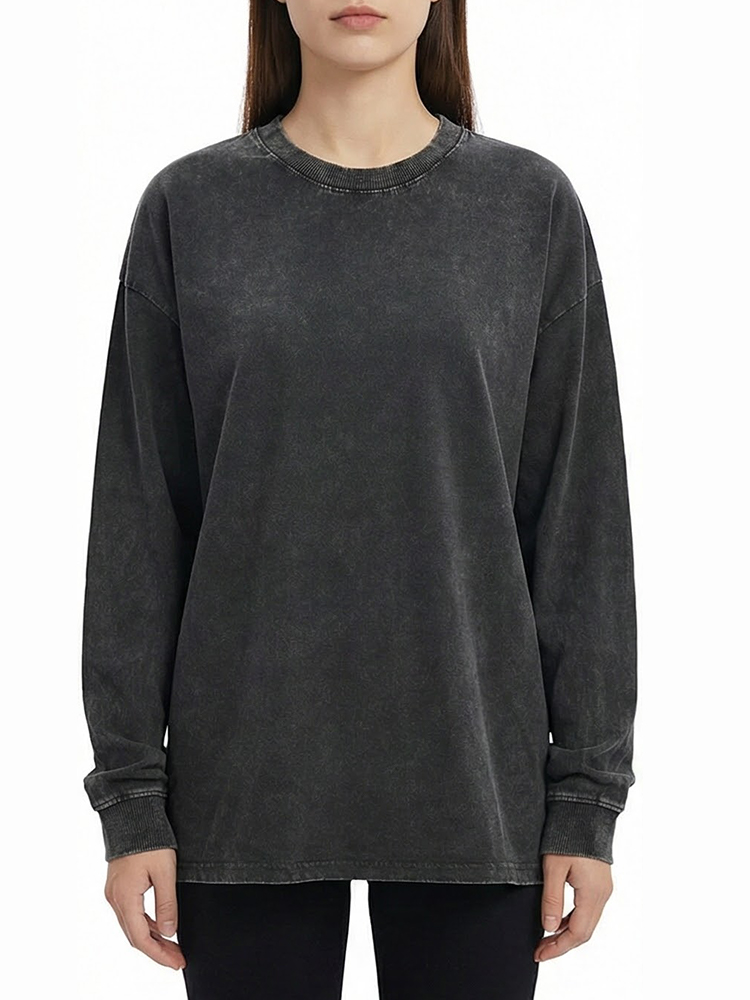 Women's Stone Wash Loose Fit Sweatshirt (Buy 2 Free Shipping)