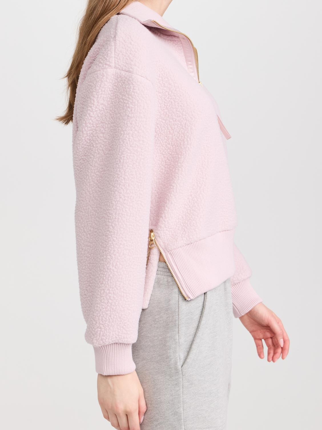  Women's Half Zip Oversized V Neck Fuzzy Knit Chunky Fleece