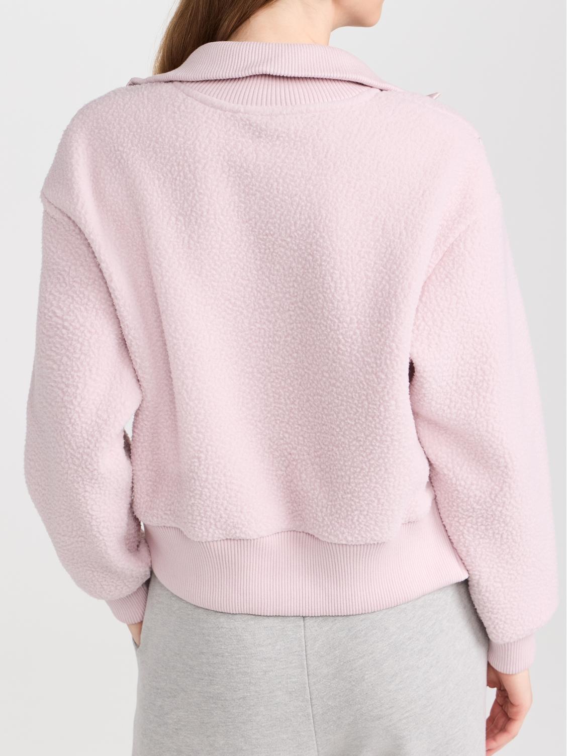  Women's Half Zip Oversized V Neck Fuzzy Knit Chunky Fleece