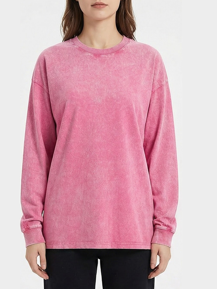 Women's Stone Wash Loose Fit Sweatshirt (Buy 2 Free Shipping)