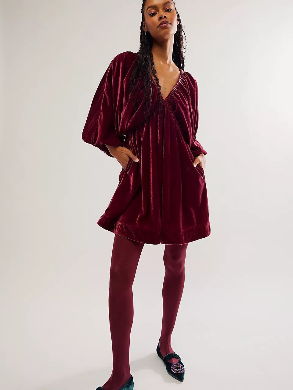 ⏰Limited Promotion 70% OFF🔥 -  Velvet Mini Dress With Pocket