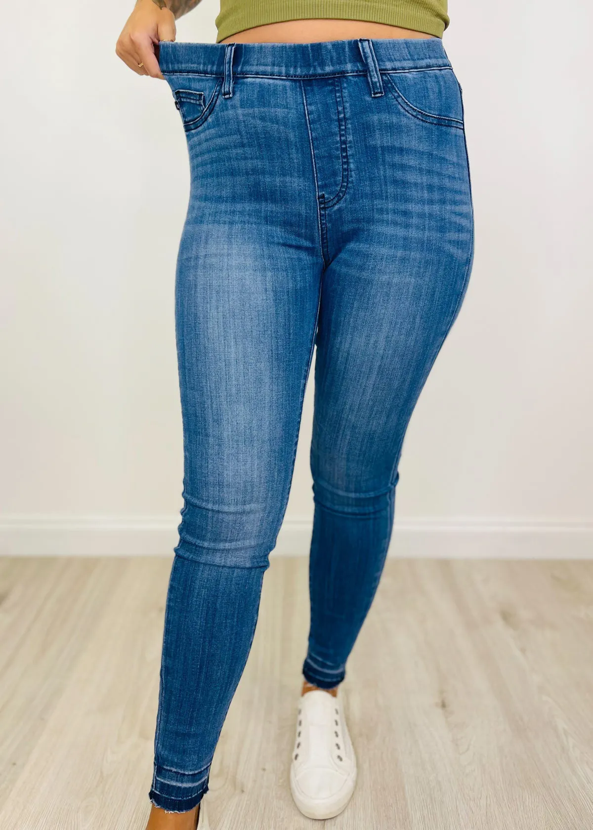 Hot Sale🔥🔥Tummy Control Pull On Skinny Jeans(Buy 2 Free Shipping)
