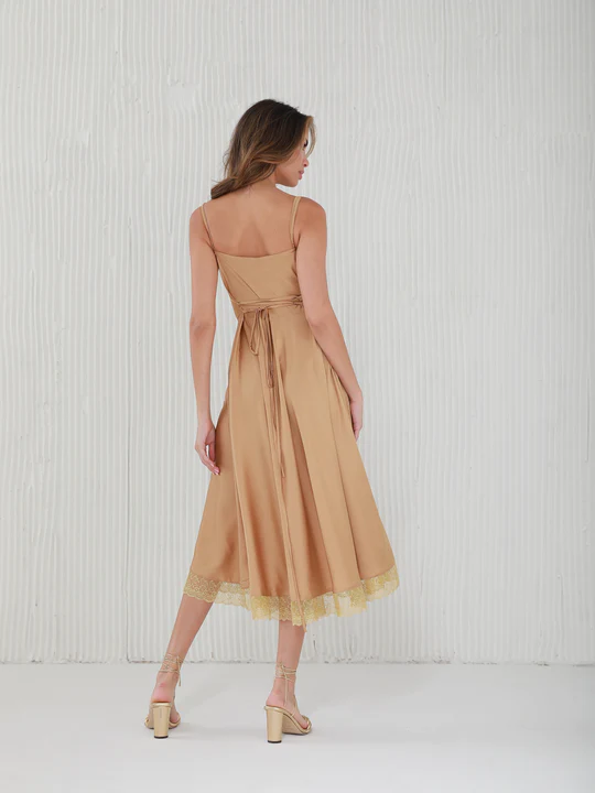 New Silk Cowl Maxi Dress