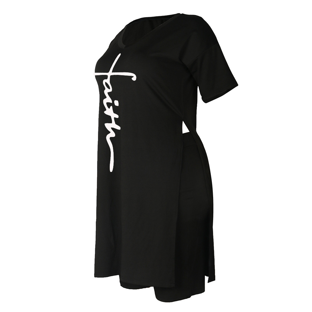 Mid Length Top And Shorts Two-Piece Set