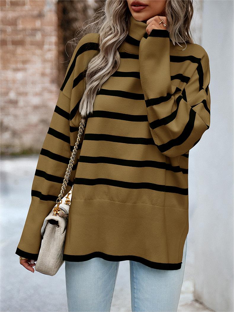 Split-Hem Turtleneck Sweater (Buy 2 Free Shipping)