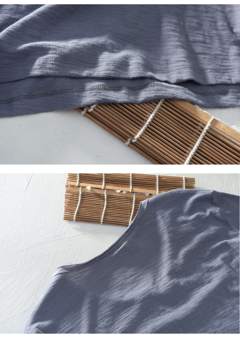 Breathable Solid Color Short Sleeves