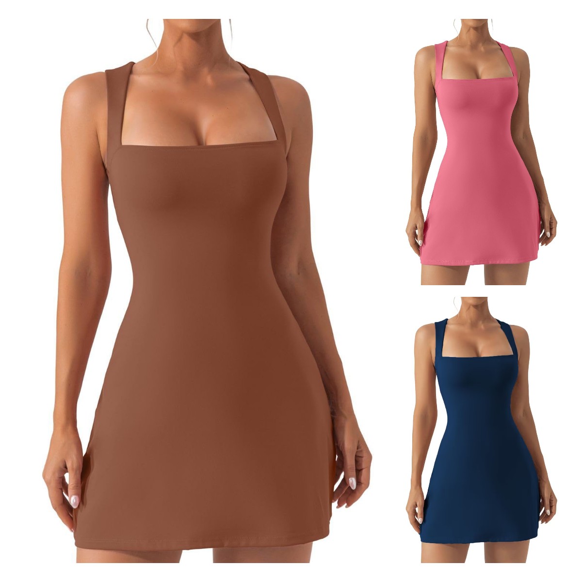 Limited time 50% OFF💥Women's Athletic Dress with Built in Shorts Casual Mini Dress(BUY 2 FREE SHIPPING)