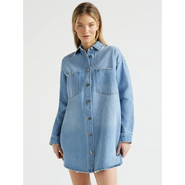 2024 Women's Denim Shirt Dress (BUY 2 FREE SHIPPING)