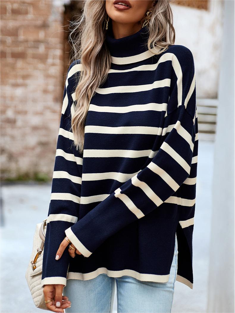 Split-Hem Turtleneck Sweater (Buy 2 Free Shipping)