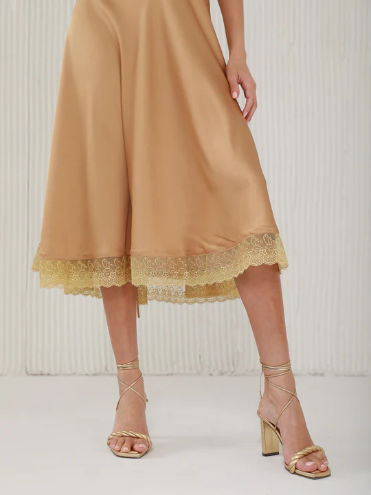 New Silk Cowl Maxi Dress