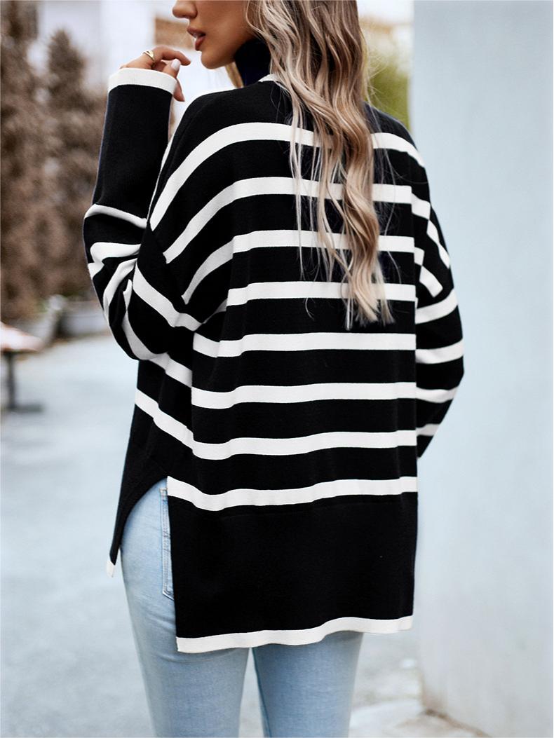 Split-Hem Turtleneck Sweater (Buy 2 Free Shipping)