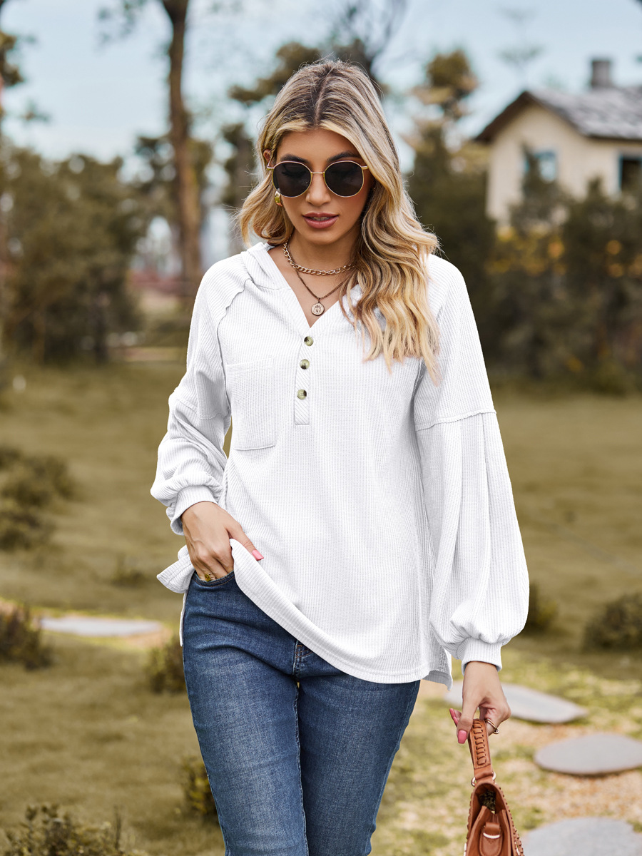 🔥🔥HOT SALE-DROPPED SHOULDER BUTTON-DOWN HOODIE(BUY 2 FREE SHIPPING)