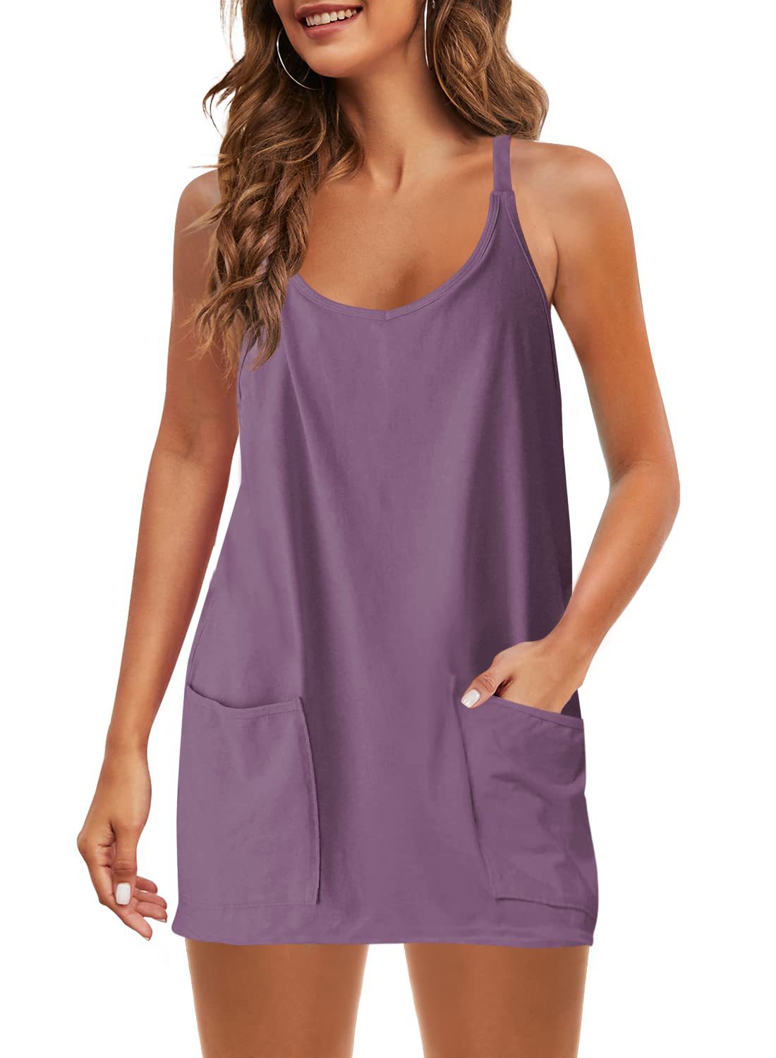 Summer Wide Mini Dress（shorts and tank top）