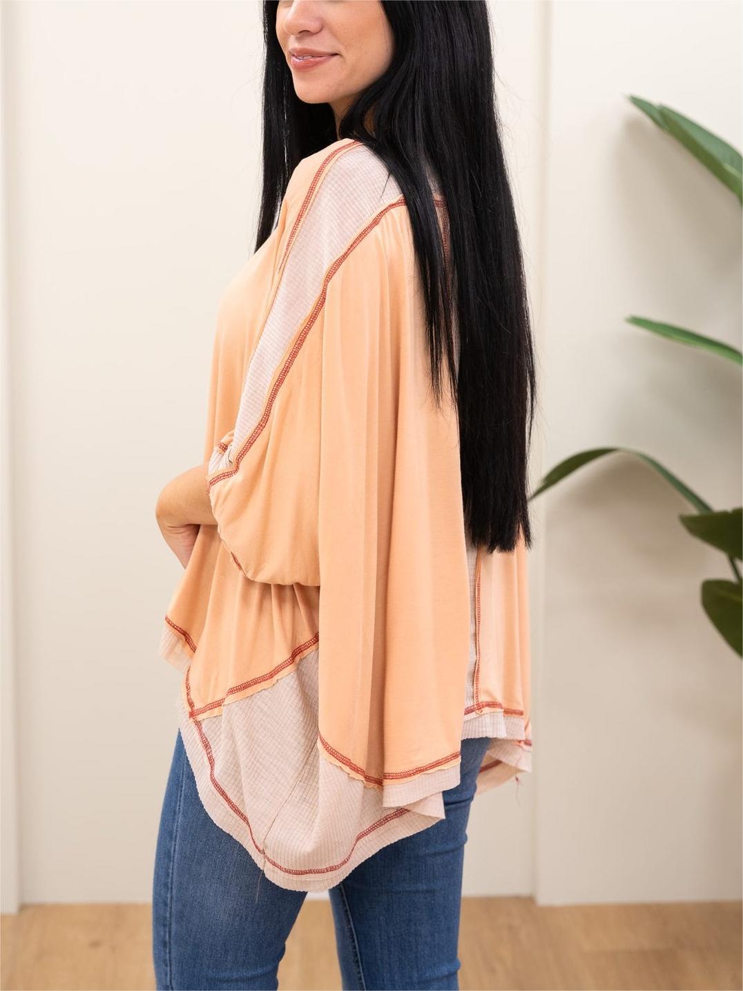 Women's Oversized Dolman Sleeve Patchwork Casual Top(Buy 2 Free Shipping)