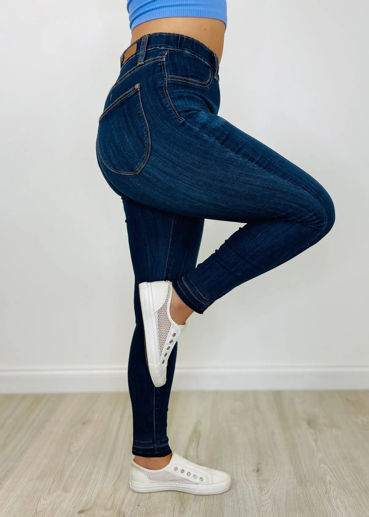 Hot Sale🔥🔥Tummy Control Pull On Skinny Jeans(Buy 2 Free Shipping)