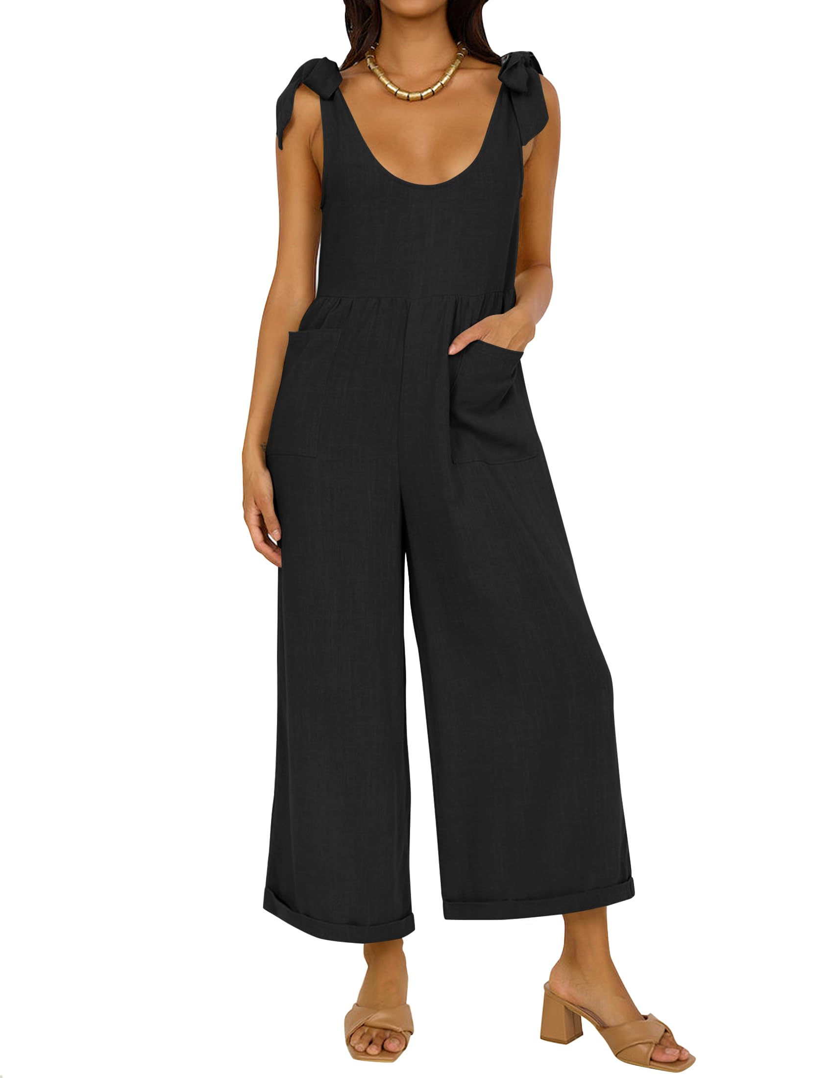Women's Summer Loose Jumpsuits Wide Leg Long Overall Rompers with Pockets(BUY 2 FREE SHIPPING)