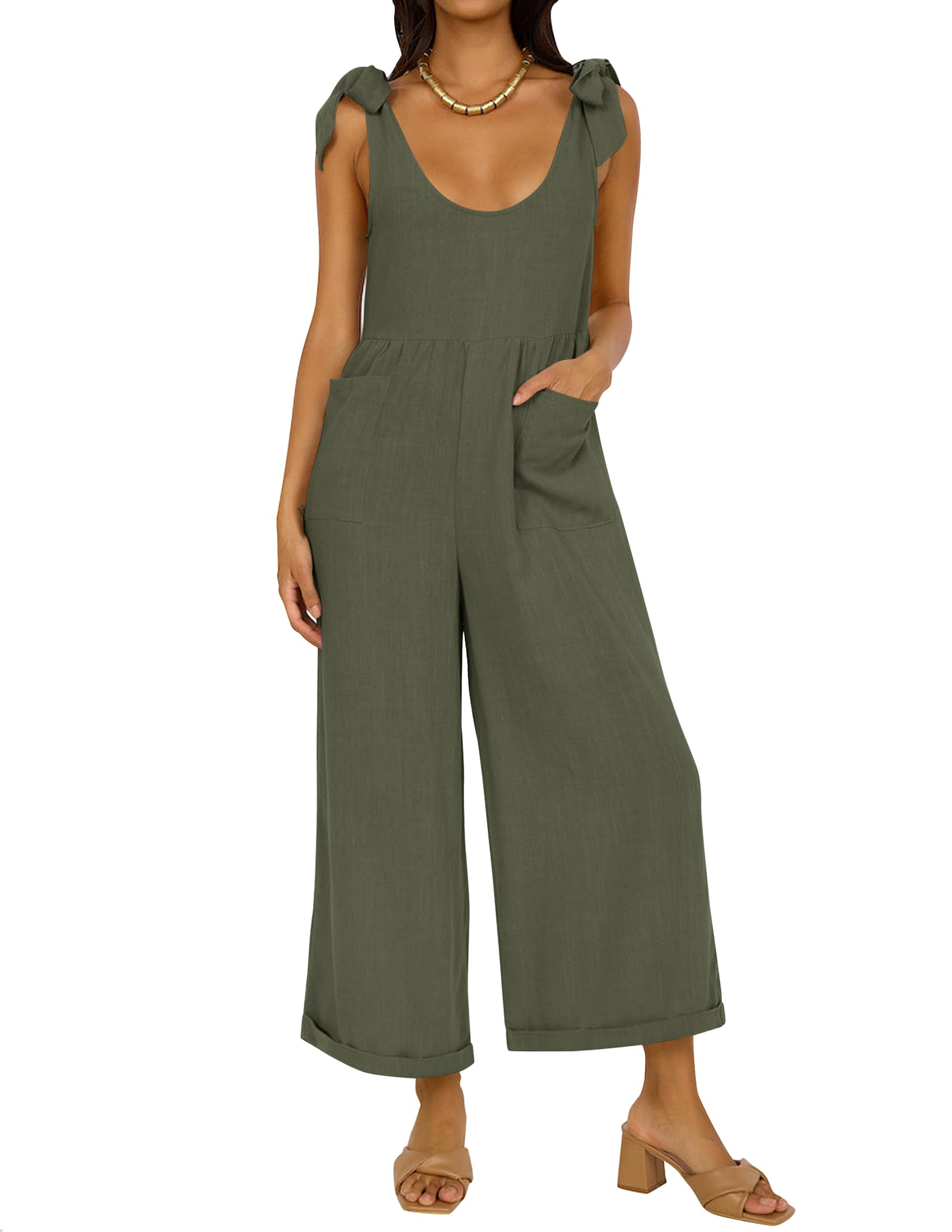 Women's Summer Loose Jumpsuits Wide Leg Long Overall Rompers with Pockets(BUY 2 FREE SHIPPING)