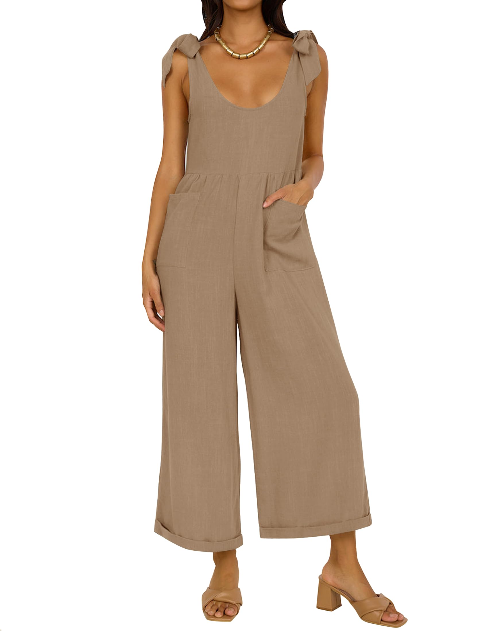 Women's Summer Loose Jumpsuits Wide Leg Long Overall Rompers with Pockets(BUY 2 FREE SHIPPING)