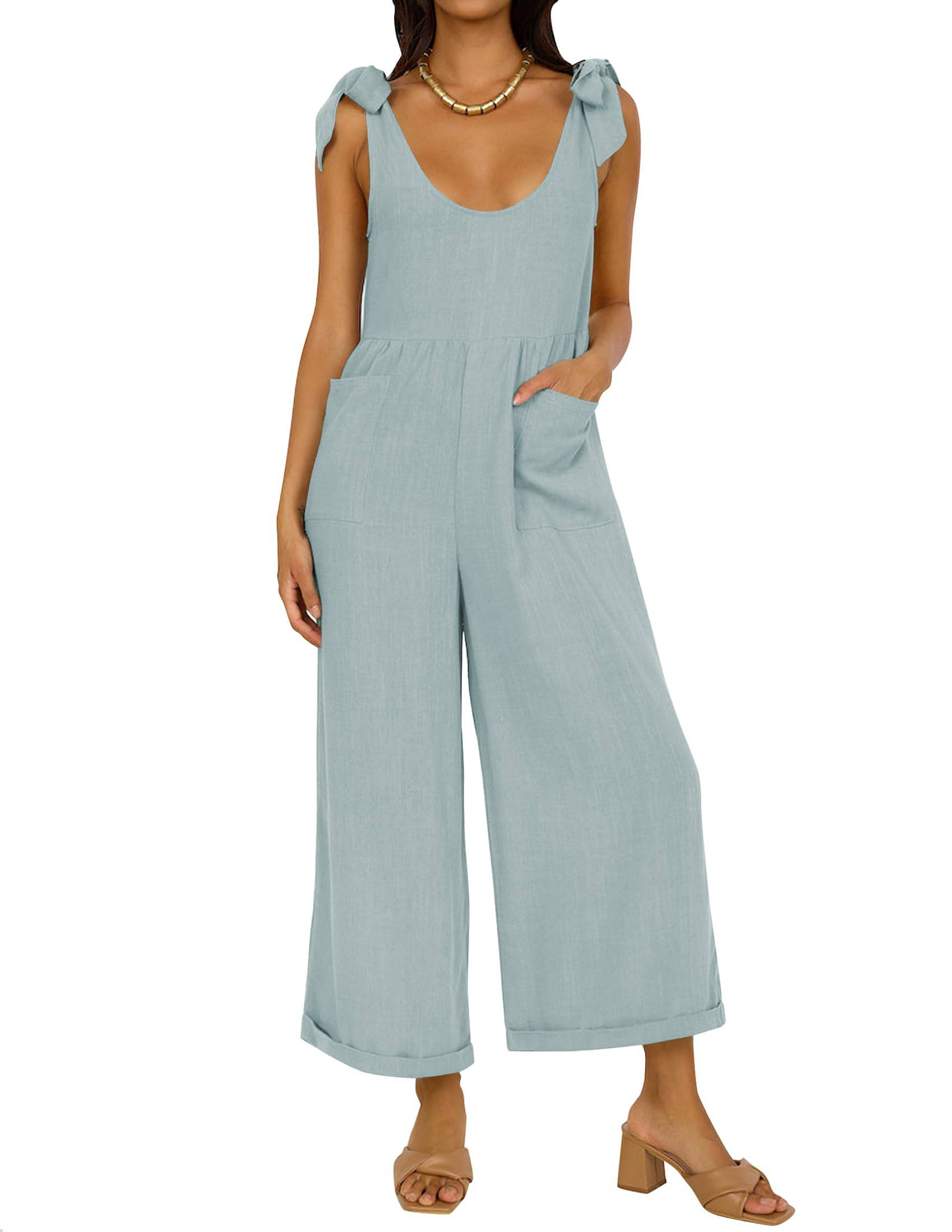 Women's Summer Loose Jumpsuits Wide Leg Long Overall Rompers with Pockets(BUY 2 FREE SHIPPING)