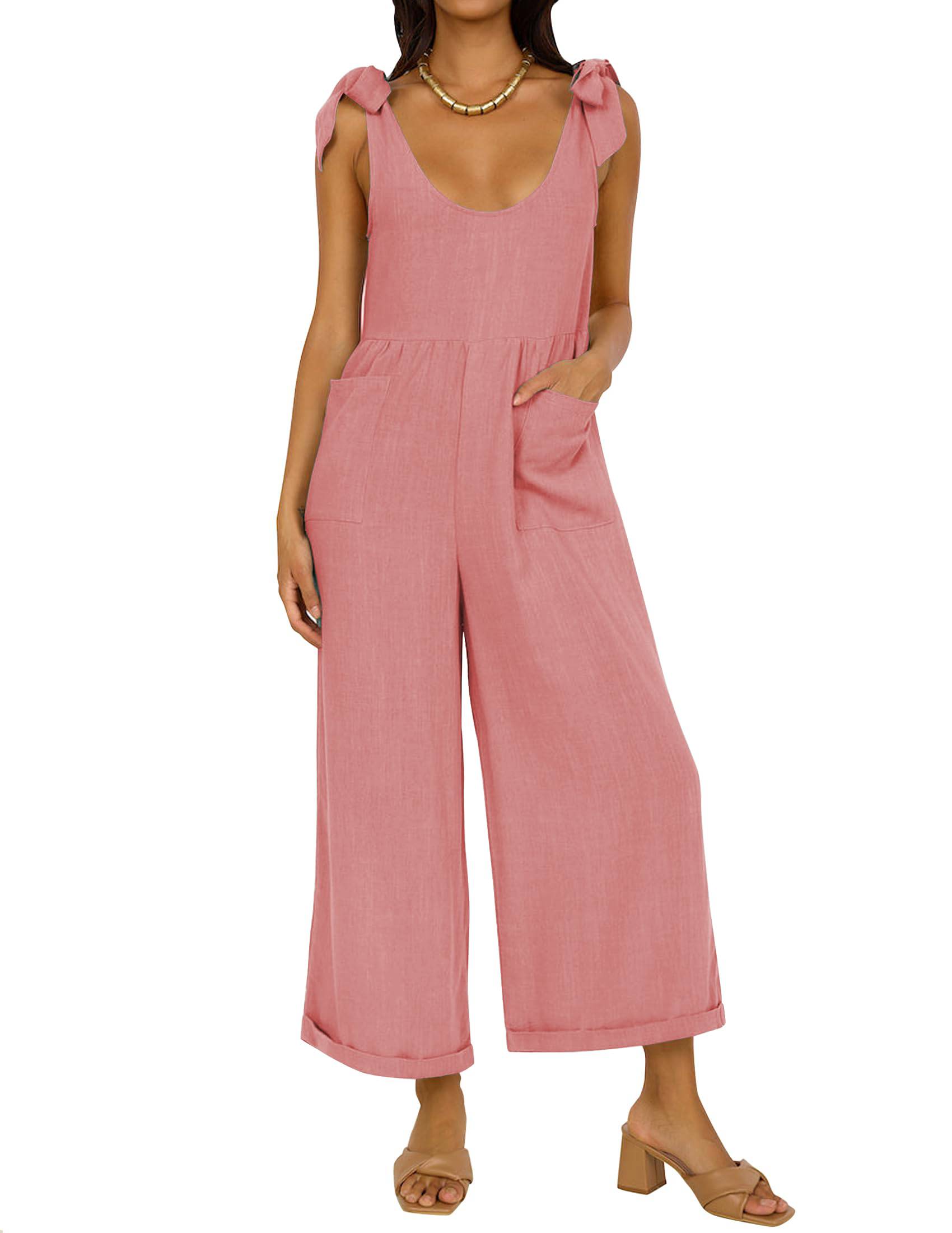 Women's Summer Loose Jumpsuits Wide Leg Long Overall Rompers with Pockets(BUY 2 FREE SHIPPING)