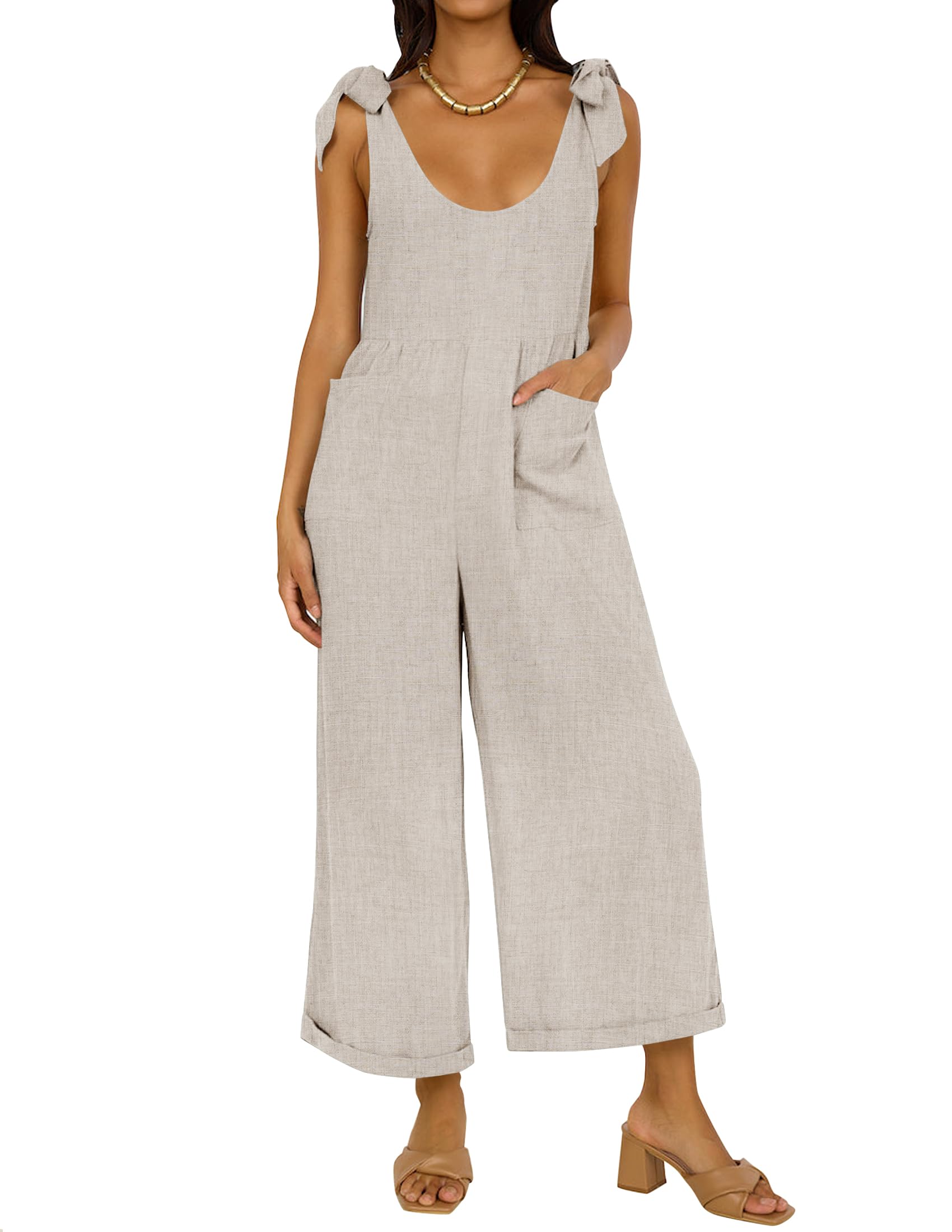 Women's Summer Loose Jumpsuits Wide Leg Long Overall Rompers with Pockets(BUY 2 FREE SHIPPING)