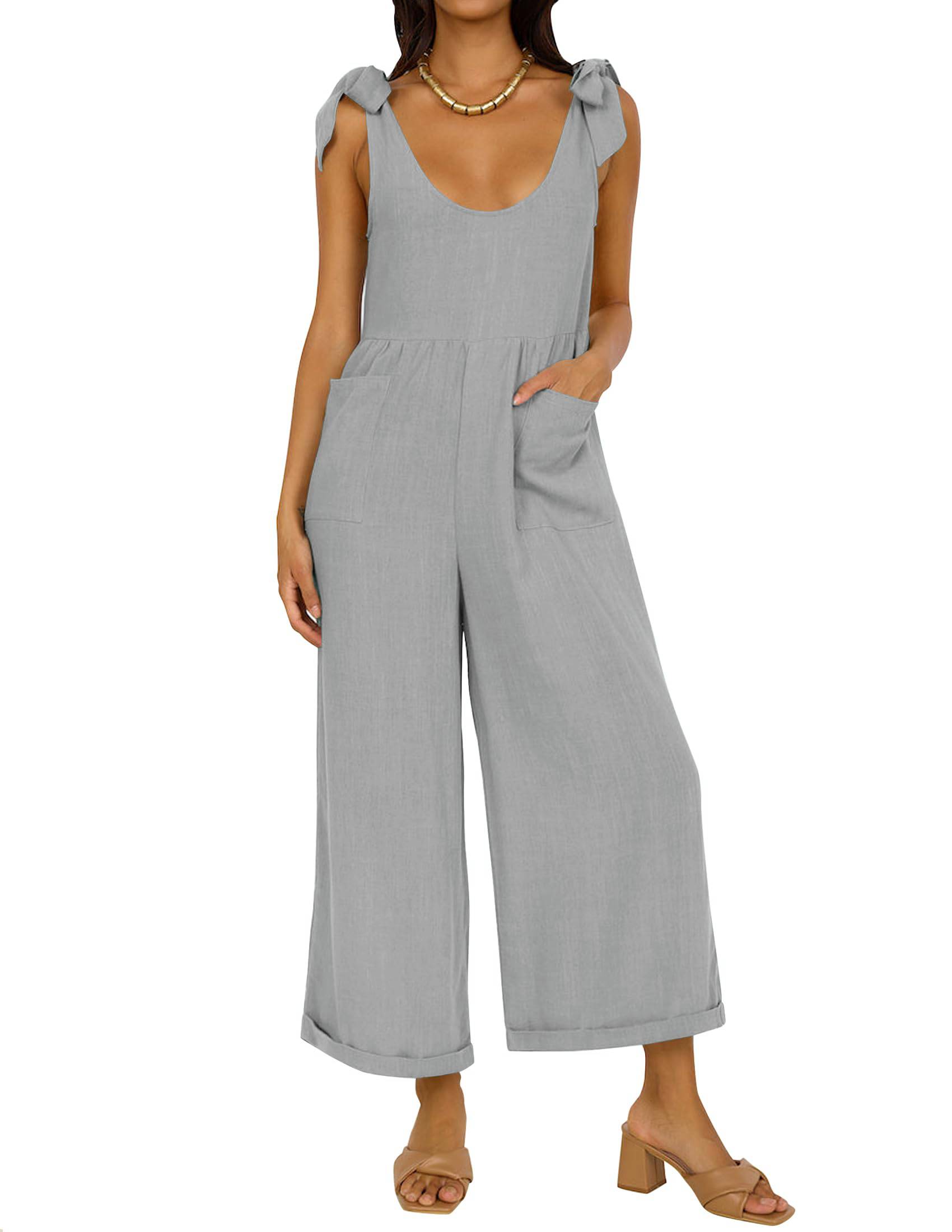Women's Summer Loose Jumpsuits Wide Leg Long Overall Rompers with Pockets(BUY 2 FREE SHIPPING)