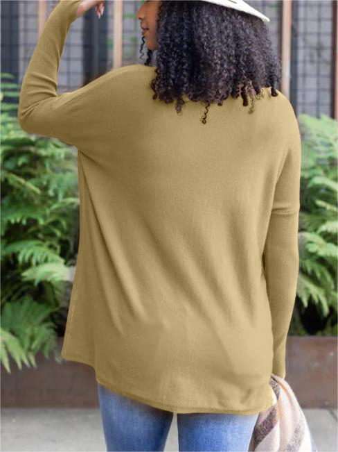 Long Sleeve Thumbhole Sweater Pocket Tunic (Buy 2 Free Shipping)