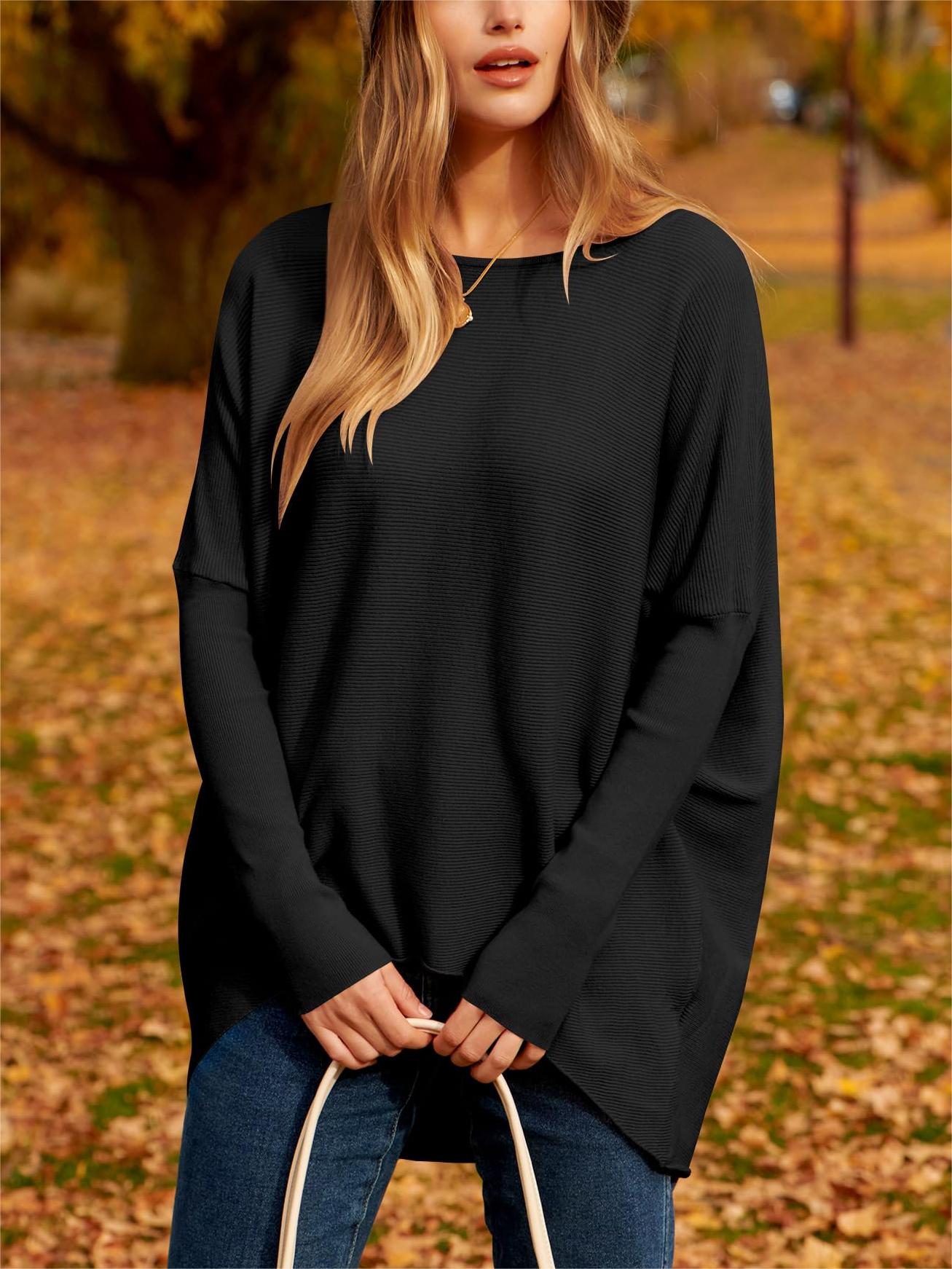 🔥🔥Hot Sale-Women's Oversized Dolman Sleeve Knitted Pullover Casual Top(Buy 2 Get 1 Free)