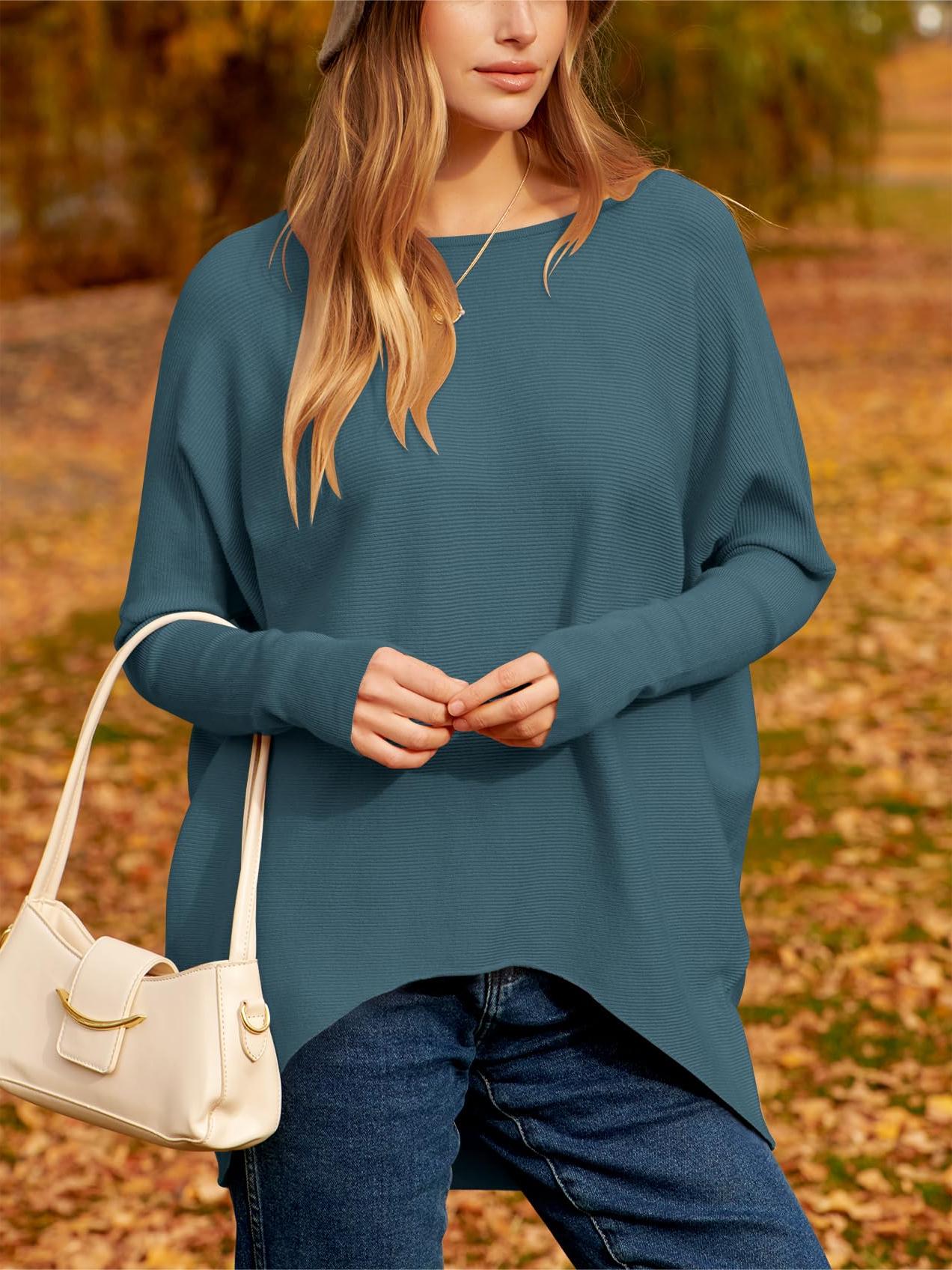 🔥🔥Hot Sale-Women's Oversized Dolman Sleeve Knitted Pullover Casual Top(Buy 2 Get 1 Free)