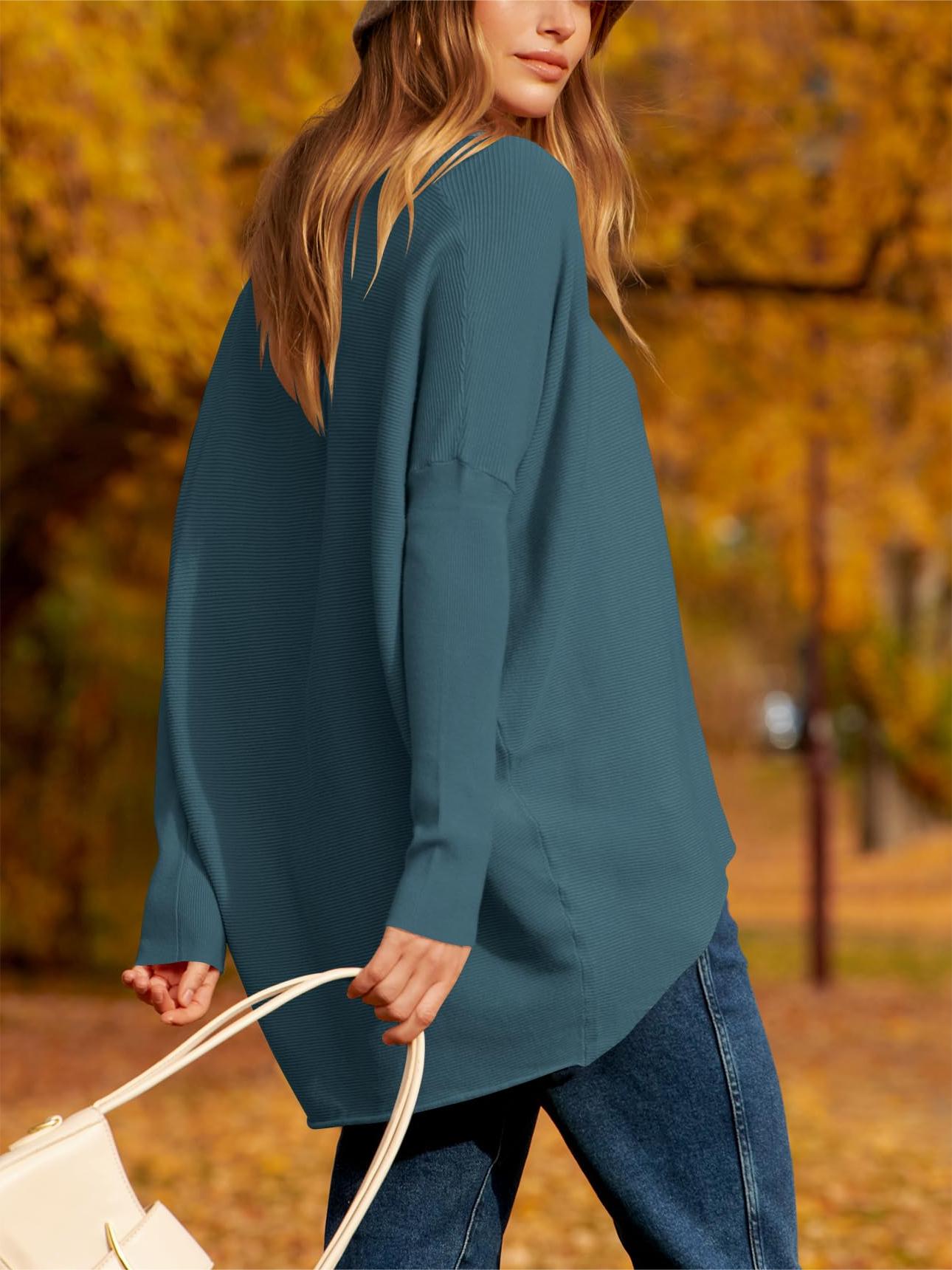 🔥🔥Hot Sale-Women's Oversized Dolman Sleeve Knitted Pullover Casual Top(Buy 2 Get 1 Free)