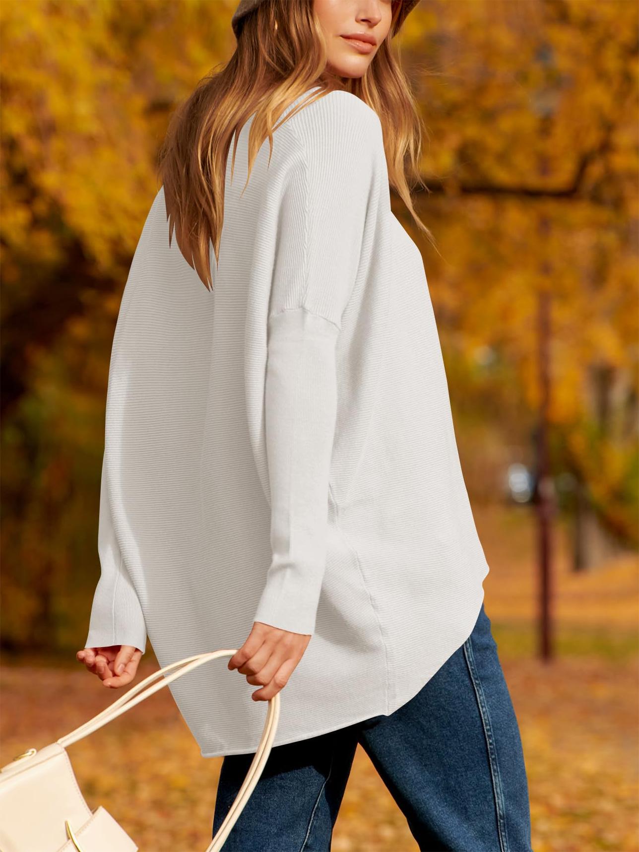 🔥🔥Hot Sale-Women's Oversized Dolman Sleeve Knitted Pullover Casual Top(Buy 2 Get 1 Free)