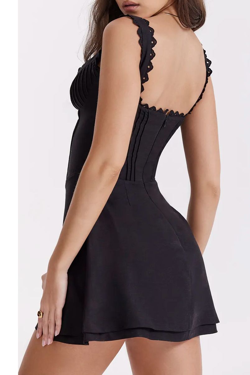 New Pin Pleated Mini Dress