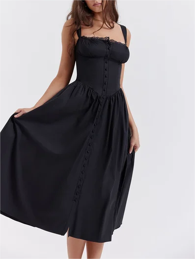 Women's Vintage Print Bustier Sundress 