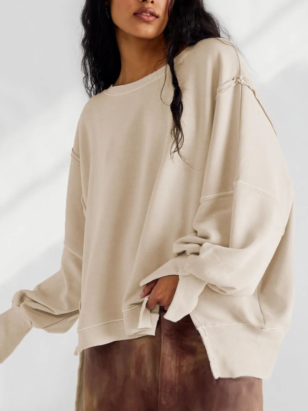 🔥🔥50% OFF-Women's Oversized Side Slit Casual Pullover(Buy 2 Free Shipping)