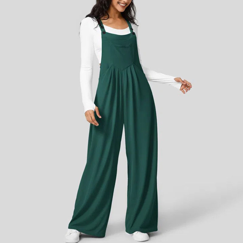 Adjustable Strap Button Multiple Pockets Plicated Waffle Casual Overalls.✨(Buy 2 Free Shipping)