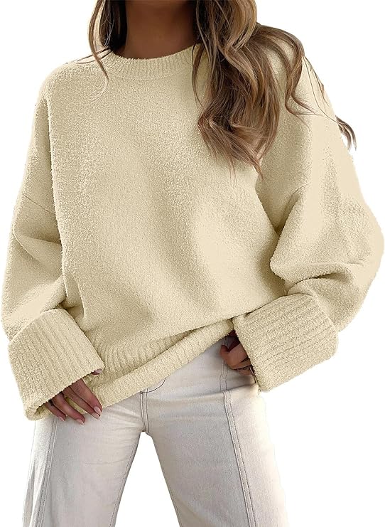 Women's Oversized Basic Soft Crew Neck Sweater（BUY 2 FREE SHIPPING）
