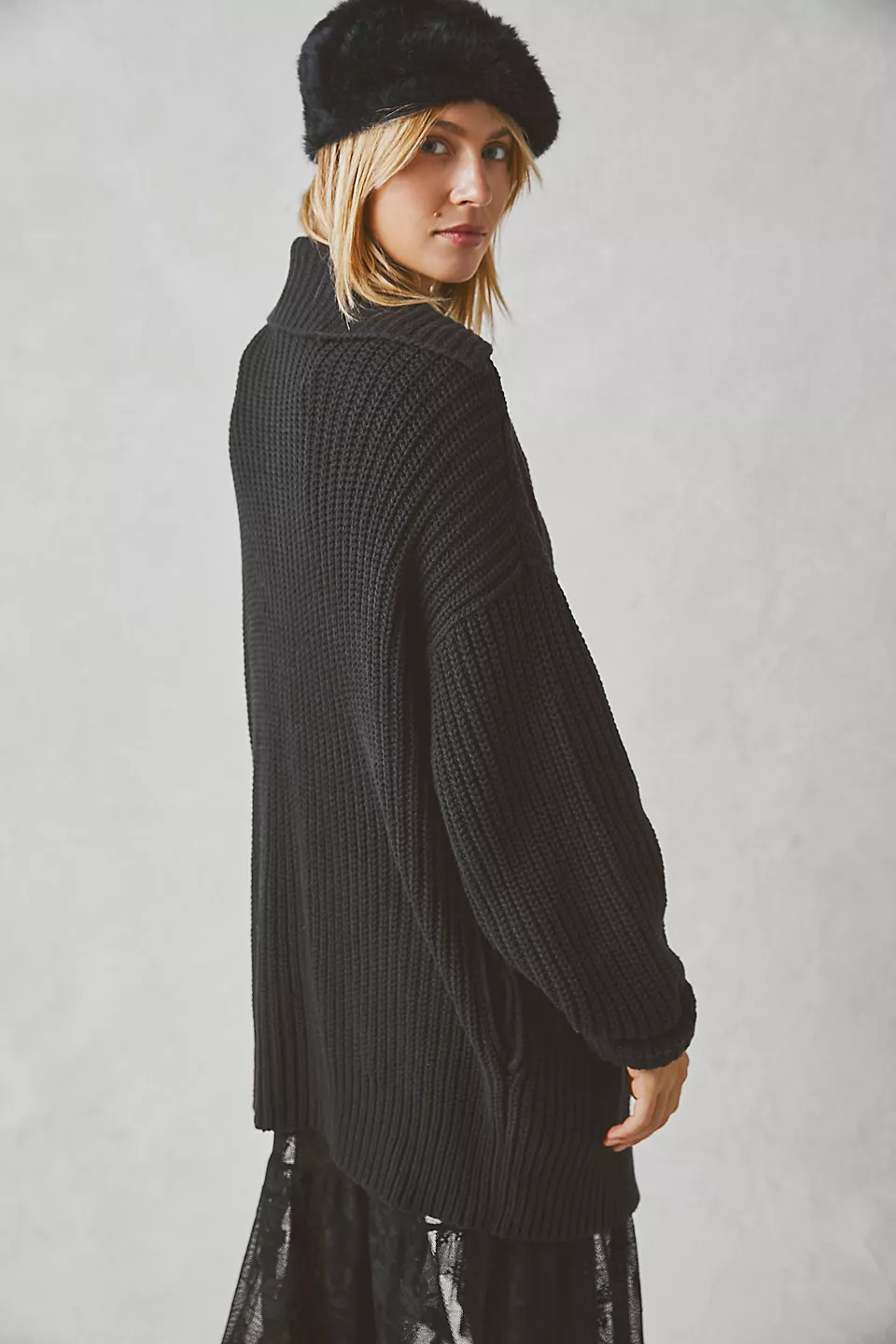 50% OFF🔥Knit Cardigan Open Front Button Oversized Coat