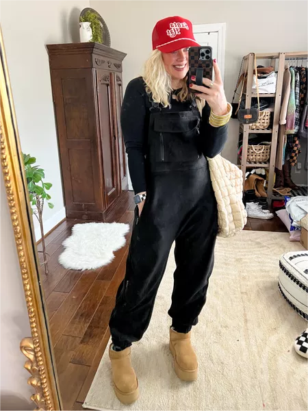 🎉New Year Sale-Women's Fleece Warm Overalls Loose Casual Jumpsuit (Buy 2 Free Shipping)