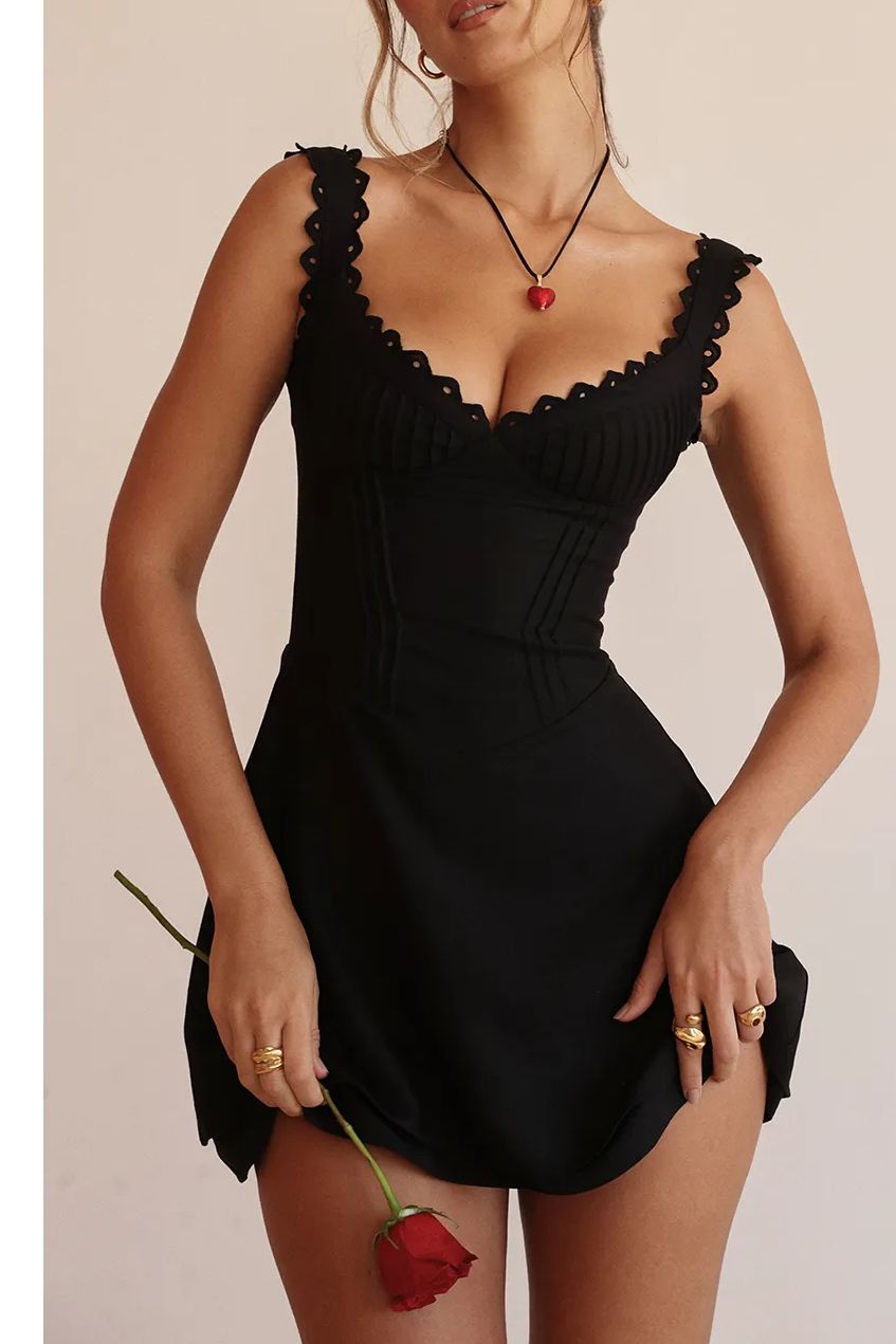 New Pin Pleated Mini Dress