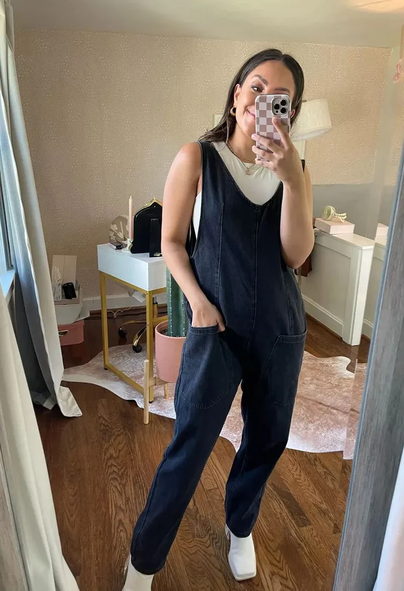 Versatile Denim Big Pocket Jumpsuit（BUY 2 FREE SHIPPING）