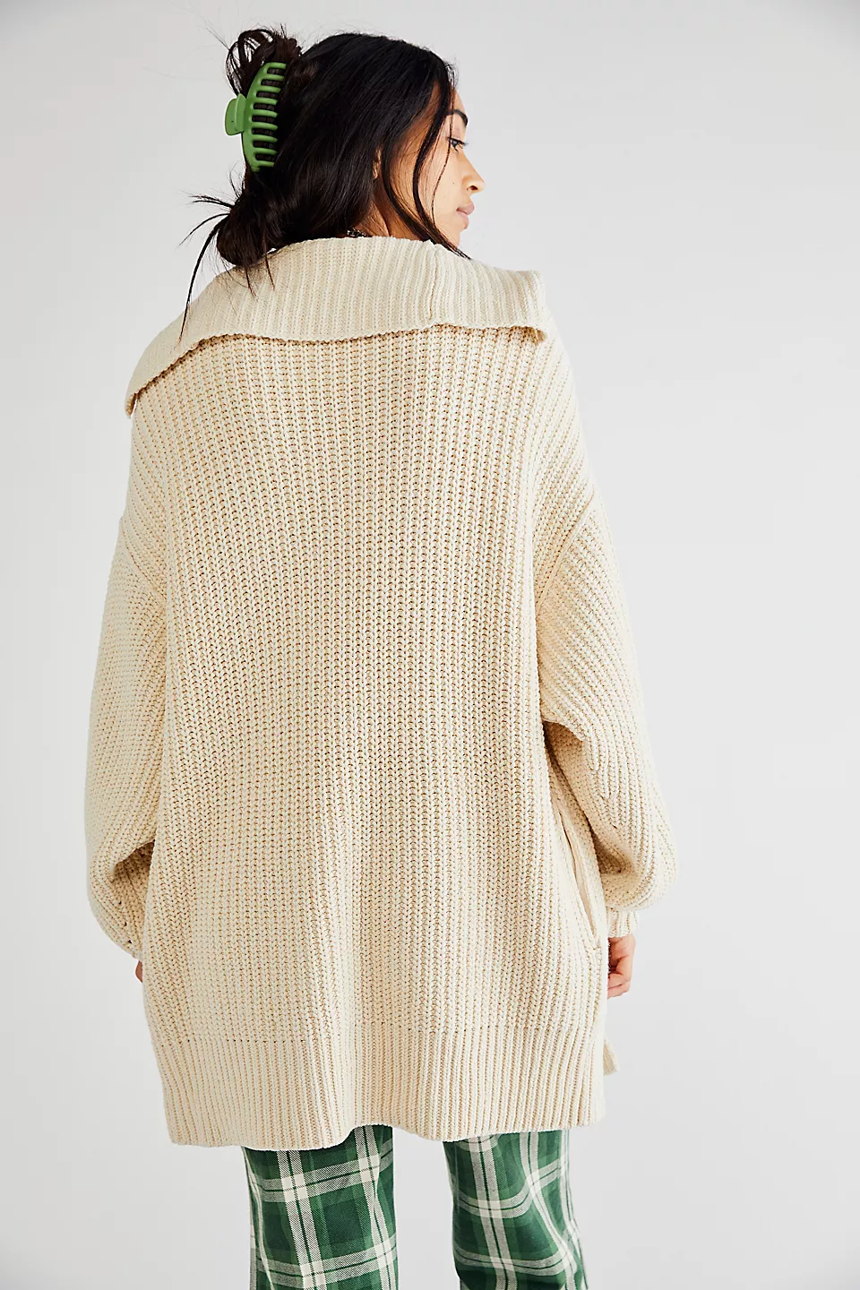 50% OFF🔥Knit Cardigan Open Front Button Oversized Coat