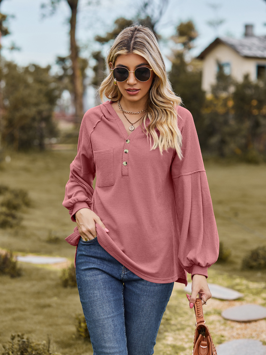 🔥🔥HOT SALE-DROPPED SHOULDER BUTTON-DOWN HOODIE(BUY 2 FREE SHIPPING)