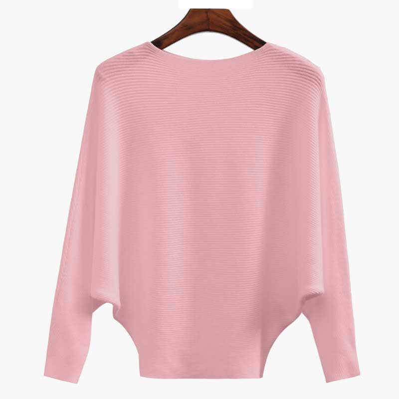 Women's Boat Neck Bat Sleeve Knitted Sweater(Buy 2 Free Shipping)