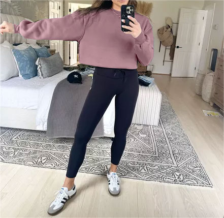 Women Cropped Sweatshirt Long Sleeves Pullover Fleece Crop Tops