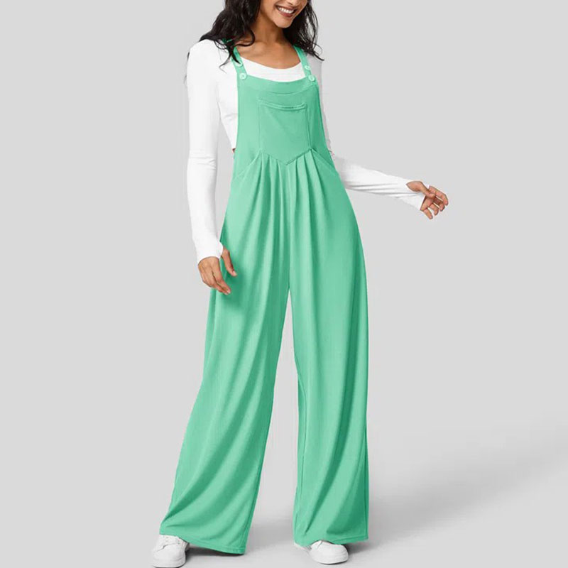 Adjustable Strap Button Multiple Pockets Plicated Waffle Casual Overalls.✨(Buy 2 Free Shipping)