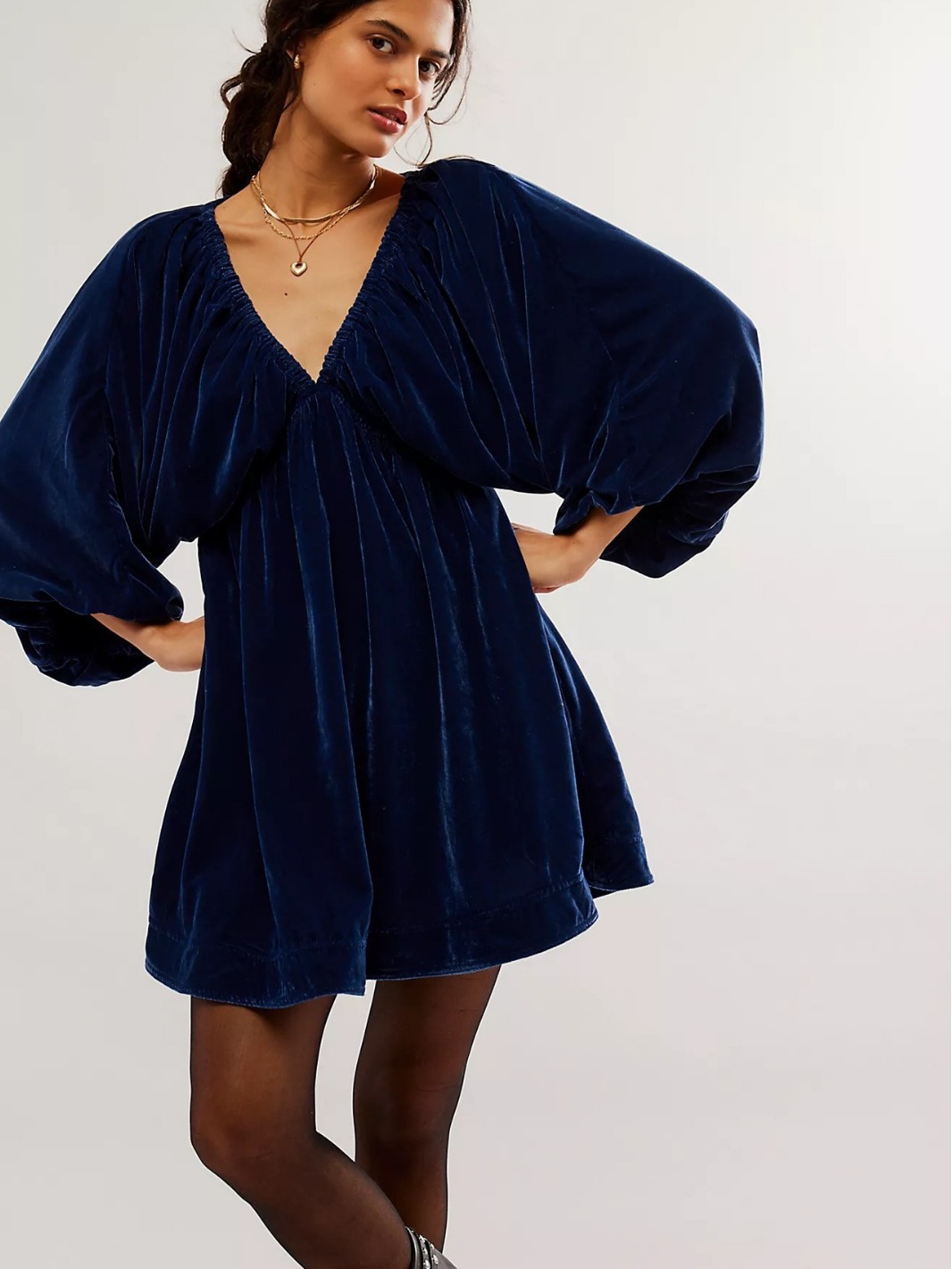 ⏰Limited Promotion 70% OFF🔥 -  Velvet Mini Dress With Pocket